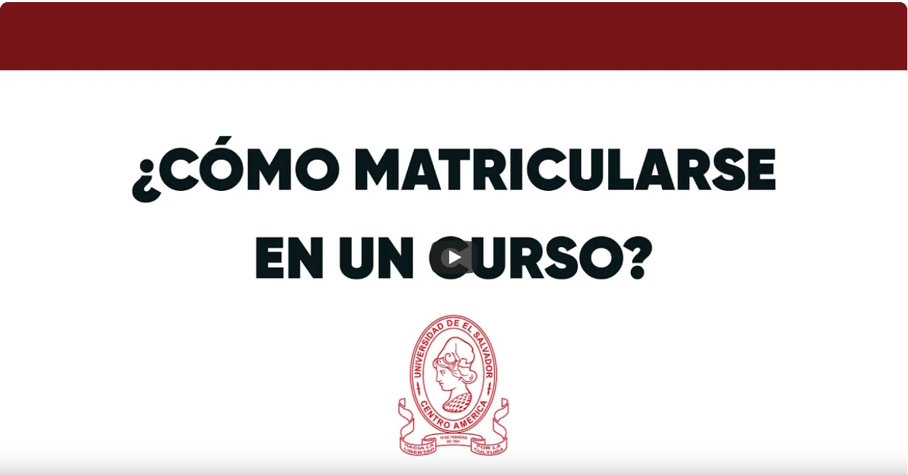 Tutorial: Matricularse en un curso